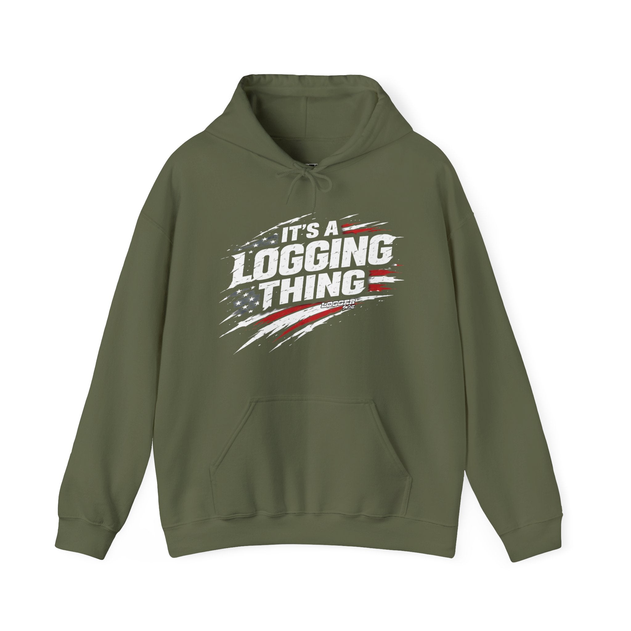 Logging Thing-Flag | Front | Hoodie